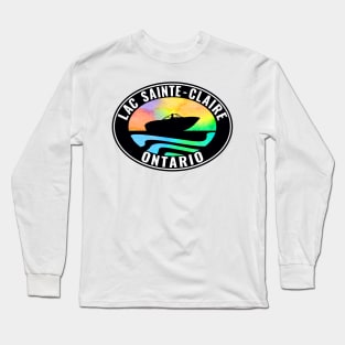 LAC SAINTE-CLAIRE Ontario Laptop Bumper Boat Boating Fishing St. Canada Long Sleeve T-Shirt